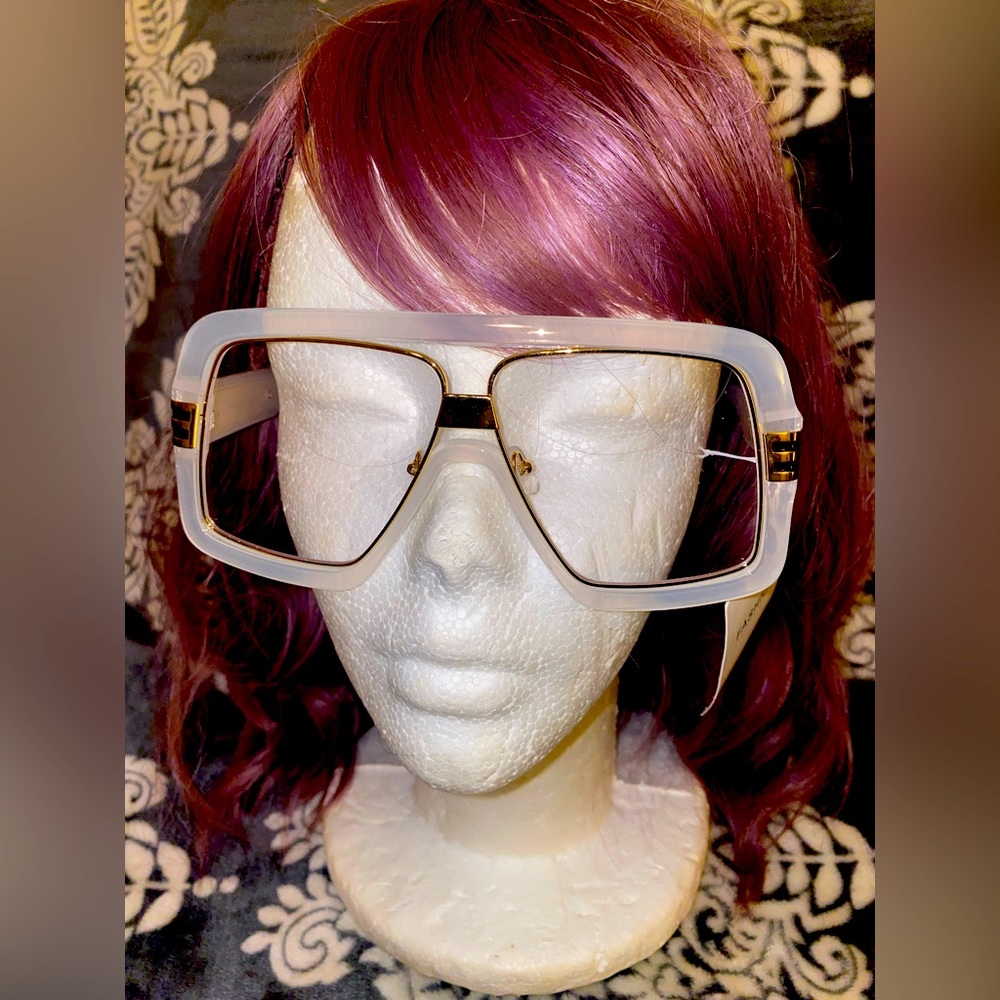 Oversized Clear Lens Glasses Bnew